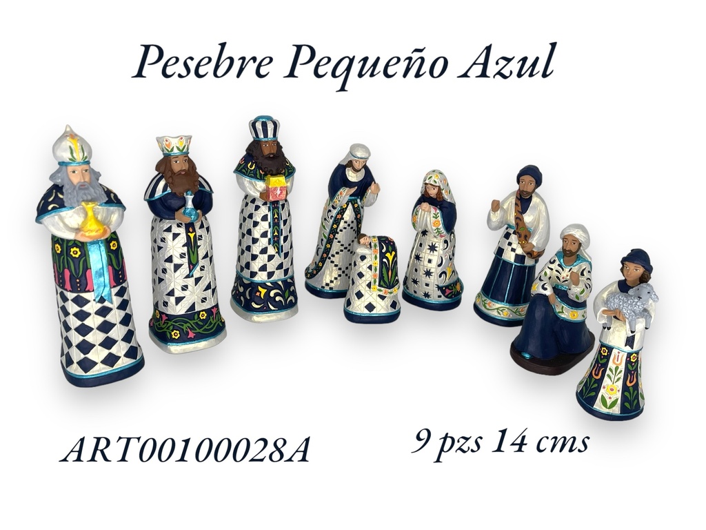 Pesebre Pequeño 9 pzs 14 cms